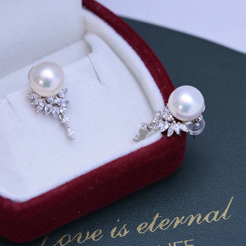 9-10mm Freshwater Pearl & Sasha Drop Earrings - House Of Pearls